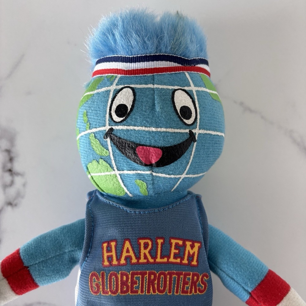 Harlem Globetrotters Globie Mascot 12" Plush Stuffed Doll Collectible Souvenir